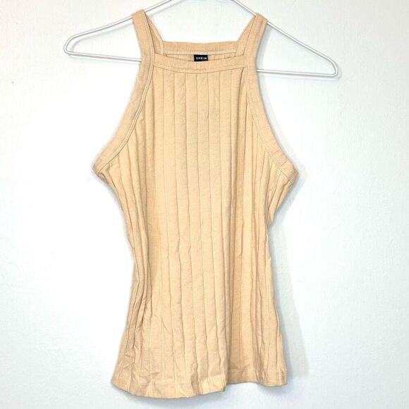 NWT Shein Knitted Halter Cream Tank Top Size Medium - Picture 1 of 6